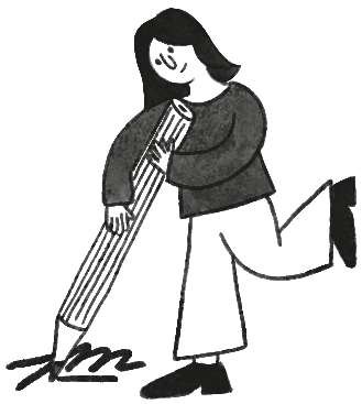 Femme qui dessine le logo